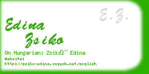 edina zsiko business card